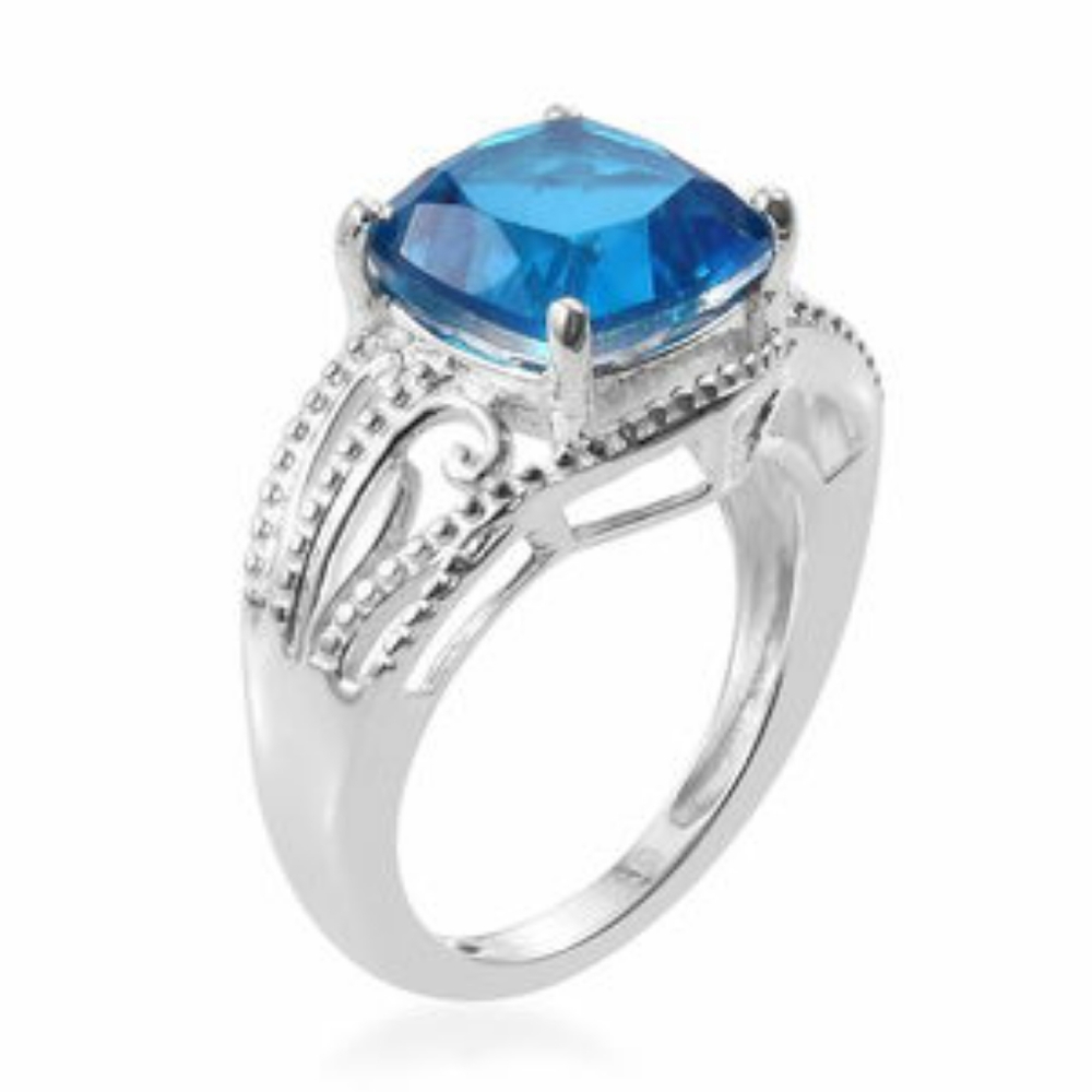 NWT-ROYAL BLUE QUARTZ RING - Picture 3 of 5